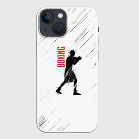 Чехол для iPhone 13 mini с принтом Бокс в Белгороде,  |  | boxing | боец | бои | бокс | боксер | единоборства | спорт | стойка | тренировка