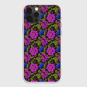 Чехол для iPhone 12 Pro Max с принтом Цветочная Фантазия в Белгороде, Силикон |  | flower | flowers | flowers pattern | neon | pattern | неон | неоновые цвета | патерн | паттерн | рисунок | цветки | цветочки | цветочный паттерн | цветы | цветы фон