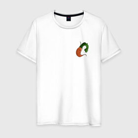 Мужская футболка хлопок с принтом Грустная морковка в Белгороде, 100% хлопок | прямой крой, круглый вырез горловины, длина до линии бедер, слегка спущенное плечо. | 