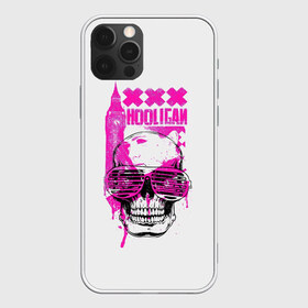 Чехол для iPhone 12 Pro Max с принтом Hooligan в Белгороде, Силикон |  | Тематика изображения на принте: англия | арт | башня | биг бен | город | картинка | краска | криминал | лондон | надпись | очки | розовый | улица | хулиган | часы | череп