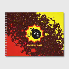 Альбом для рисования с принтом SERIOUS SAM Крутой Сэм в Белгороде, 100% бумага
 | матовая бумага, плотность 200 мг. | Тематика изображения на принте: croteam | game | games | logo | sam | serious | бомба | бомбочка | игра | игры | крутой | лого | логотип | логотипы | серьезный | символ | символы | сэм