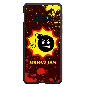 Чехол для Samsung S10E с принтом SERIOUS SAM Крутой Сэм в Белгороде, Силикон | Область печати: задняя сторона чехла, без боковых панелей | Тематика изображения на принте: croteam | game | games | logo | sam | serious | бомба | бомбочка | игра | игры | крутой | лого | логотип | логотипы | серьезный | символ | символы | сэм