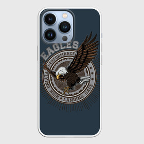 Чехол для iPhone 13 Pro с принтом летящий орёл в Белгороде,  |  | белоголовый орлан | летящий орёл | орёл | перформанс | порхающий крыльями орёл.