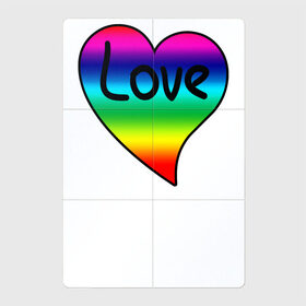 Магнитный плакат 2Х3 с принтом Rainbow Love в Белгороде, Полимерный материал с магнитным слоем | 6 деталей размером 9*9 см | heart | love is | love you | valentines day | бабушка | валентинка | влюбленные | девушке | жена | лучшая | любимая | люблю | любовь | мама | молодожены | подарок | радуга | радужный | романтика | свадебные | свадьба