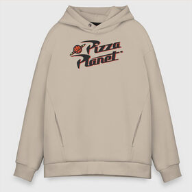 Мужское худи Oversize хлопок с принтом Pizza Planet в Белгороде, френч-терри — 70% хлопок, 30% полиэстер. Мягкий теплый начес внутри —100% хлопок | боковые карманы, эластичные манжеты и нижняя кромка, капюшон на магнитной кнопке | aliens | disney | pixar | toy story | vdkimel | дисней | инопланетяне | история игрушек | пиксар