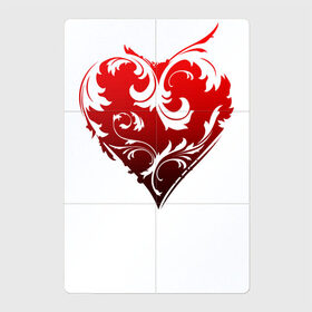 Магнитный плакат 2Х3 с принтом Узорное сердце в Белгороде, Полимерный материал с магнитным слоем | 6 деталей размером 9*9 см | heart | love is | love you | valentines day | бабушка | валентинка | влюбленные | девушке | жена | лучшая | любимая | люблю | любовь | мама | молодожены | подарок | романтика | свадебные | свадьба | сердечки | сердечко