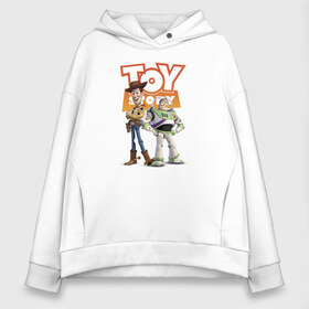 Женское худи Oversize хлопок с принтом Toy Story в Белгороде, френч-терри — 70% хлопок, 30% полиэстер. Мягкий теплый начес внутри —100% хлопок | боковые карманы, эластичные манжеты и нижняя кромка, капюшон на магнитной кнопке | buzz lightyear | disney | pixar | toy story | vdkimel | woody | базз лайтер | вуди | дисней | история игрушек | пиксар