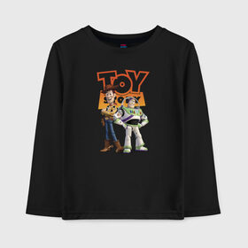 Детский лонгслив хлопок с принтом Toy Story в Белгороде, 100% хлопок | круглый вырез горловины, полуприлегающий силуэт, длина до линии бедер | buzz lightyear | disney | pixar | toy story | vdkimel | woody | базз лайтер | вуди | дисней | история игрушек | пиксар