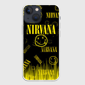 Чехол для iPhone 13 mini с принтом Nirvana. в Белгороде,  |  | music | nirvana | rock | smile | американская рок группа | гранж | известные личности | крист новоселич | курт кобейн | музыка | музыканты | нирвана | панк рок | певцы | рок | смайл | хард рок | хэви металл