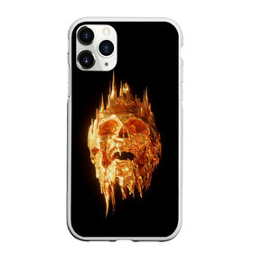 Чехол для iPhone 11 Pro Max матовый с принтом Golden Skull в Белгороде, Силикон |  | cool | cyborg | decoration | fashion | fear | ghost | haloween | head | horror | robot | skeleton | skull | technology | голова | киборг | круто | мода | призрак | робот | скелет | технологии | ужас | украшение | хеллоуин | череп