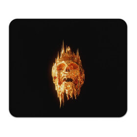 Коврик для мышки прямоугольный с принтом Golden Skull в Белгороде, натуральный каучук | размер 230 х 185 мм; запечатка лицевой стороны | cool | cyborg | decoration | fashion | fear | ghost | haloween | head | horror | robot | skeleton | skull | technology | голова | киборг | круто | мода | призрак | робот | скелет | технологии | ужас | украшение | хеллоуин | череп