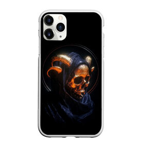 Чехол для iPhone 11 Pro Max матовый с принтом Golden skull | 1.1 в Белгороде, Силикон |  | cool | cyborg | decoration | fashion | fear | ghost | halloween | head | horror | robot | skeleton | skull | technology | голова | киборг | круто | мода | призрак | робот | скелет | технологии | ужас | украшение | хеллоуин | череп