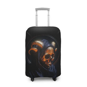 Чехол для чемодана 3D с принтом Golden skull | 1.1 в Белгороде, 86% полиэфир, 14% спандекс | двустороннее нанесение принта, прорези для ручек и колес | cool | cyborg | decoration | fashion | fear | ghost | halloween | head | horror | robot | skeleton | skull | technology | голова | киборг | круто | мода | призрак | робот | скелет | технологии | ужас | украшение | хеллоуин | череп