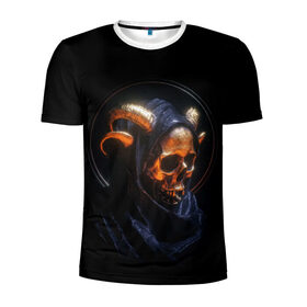 Мужская футболка 3D спортивная с принтом Golden skull | 1.1 в Белгороде, 100% полиэстер с улучшенными характеристиками | приталенный силуэт, круглая горловина, широкие плечи, сужается к линии бедра | cool | cyborg | decoration | fashion | fear | ghost | halloween | head | horror | robot | skeleton | skull | technology | голова | киборг | круто | мода | призрак | робот | скелет | технологии | ужас | украшение | хеллоуин | череп