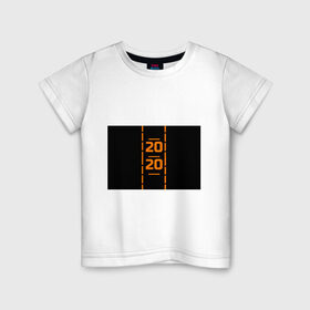 Детская футболка хлопок с принтом 2020 в Белгороде, 100% хлопок | круглый вырез горловины, полуприлегающий силуэт, длина до линии бедер | 2020 год | геометрия | год | линии | полосы | прикольная надпись