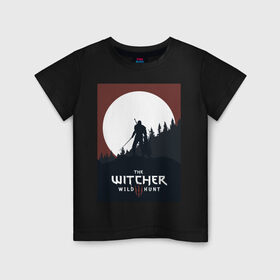 Детская футболка хлопок с принтом The Witcher, Wild Hunt, Геральд, Ведьмак. в Белгороде, 100% хлопок | круглый вырез горловины, полуприлегающий силуэт, длина до линии бедер | the witcher | wild hunt | ведьмак. | геральд