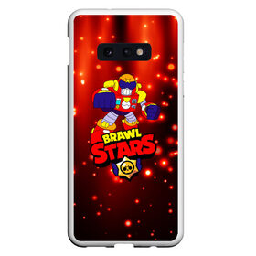 Чехол для Samsung S10E с принтом Brawl Stars/Surge в Белгороде, Силикон | Область печати: задняя сторона чехла, без боковых панелей | Тематика изображения на принте: bibi | crow | kolette | leon | nita | sandy | surge | volt | бравл старс | вольт | герои | детям | звезда | звездные | леон | логотипы игр | мальчикам | огненный | огонь | робот | сенди | спайк | спраут | супергерои