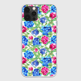 Чехол для iPhone 12 Pro с принтом Floral Pattern в Белгороде, силикон | область печати: задняя сторона чехла, без боковых панелей | Тематика изображения на принте: floral | floral pattern | flower | flowers | flowers pattern | pattern | листья | патерн | паттерн | рисунок | цветки | цветочки | цветочная клумба | цветочный паттерн | цветы | цветы фон