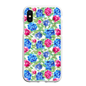 Чехол для iPhone XS Max матовый с принтом Floral Pattern в Белгороде, Силикон | Область печати: задняя сторона чехла, без боковых панелей | Тематика изображения на принте: floral | floral pattern | flower | flowers | flowers pattern | pattern | листья | патерн | паттерн | рисунок | цветки | цветочки | цветочная клумба | цветочный паттерн | цветы | цветы фон