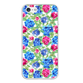 Чехол для iPhone 5/5S матовый с принтом Floral Pattern в Белгороде, Силикон | Область печати: задняя сторона чехла, без боковых панелей | Тематика изображения на принте: floral | floral pattern | flower | flowers | flowers pattern | pattern | листья | патерн | паттерн | рисунок | цветки | цветочки | цветочная клумба | цветочный паттерн | цветы | цветы фон