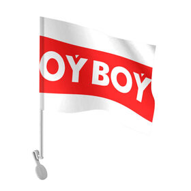 Флаг для автомобиля с принтом oyboy в Белгороде, 100% полиэстер | Размер: 30*21 см | казахи | ойбой | сабуров | чбд | что было дальше | щербаков | юмор
