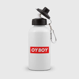 Бутылка спортивная с принтом oyboy в Белгороде, металл | емкость — 500 мл, в комплекте две пластиковые крышки и карабин для крепления | казахи | ойбой | сабуров | чбд | что было дальше | щербаков | юмор