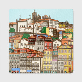 Магнит виниловый Квадрат с принтом Порту, Португалия, домики в Белгороде, полимерный материал с магнитным слоем | размер 9*9 см, закругленные углы | city | old town | porto | portugal | город | город на холме | городской пейзаж | домики | оранжевые крыши | отпуск | порту | португалия | путешествие | старый город