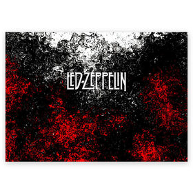 Поздравительная открытка с принтом Led Zeppelin. в Белгороде, 100% бумага | плотность бумаги 280 г/м2, матовая, на обратной стороне линовка и место для марки
 | Тематика изображения на принте: led zeppelin | music | rock | блюз рок | британская рок группа | джимми пейдж | известные личности | лед зеппелин | лэд зиппелин | музыка | музыканты | певцы | рок | фолк рок | хард рок | хеви метал