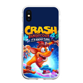 Чехол для iPhone XS Max матовый с принтом Crash Bandicoot в Белгороде, Силикон | Область печати: задняя сторона чехла, без боковых панелей | Тематика изображения на принте: aku aku | crash bandicoot | бандикут | игры | крэш бандикут