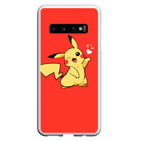 Чехол для Samsung Galaxy S10 с принтом Pikachu Pika Pika в Белгороде, Силикон | Область печати: задняя сторона чехла, без боковых панелей | pika | pikachu | аниме | детская | детям | игры | молния | мышка | мышь | пика | пикачу | покемон | покемоны