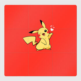 Магнитный плакат 3Х3 с принтом Pikachu Pika Pika в Белгороде, Полимерный материал с магнитным слоем | 9 деталей размером 9*9 см | pika | pikachu | аниме | детская | детям | игры | молния | мышка | мышь | пика | пикачу | покемон | покемоны