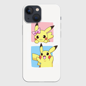 Чехол для iPhone 13 mini с принтом Pikachu Pika Pika в Белгороде,  |  | pika | pikachu | аниме | детская | детям | игры | молния | мышка | мышь | пика | пикачу | покемон | покемоны