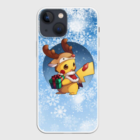 Чехол для iPhone 13 mini с принтом Pikachu Pika Pika в Белгороде,  |  | pika | pikachu | аниме | детская | детям | игры | молния | мышка | мышь | пика | пикачу | покемон | покемоны