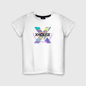 Детская футболка хлопок с принтом xhouse в Белгороде, 100% хлопок | круглый вырез горловины, полуприлегающий силуэт, длина до линии бедер | blogger | xbloggers | xhouse | блогер | блогеры