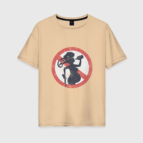 Женская футболка хлопок Oversize с принтом Safest not to drink rum в Белгороде, 100% хлопок | свободный крой, круглый ворот, спущенный рукав, длина до линии бедер
 | 