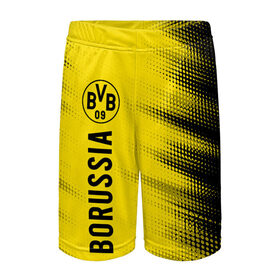 Детские спортивные шорты 3D с принтом BORUSSIA / Боруссия в Белгороде,  100% полиэстер
 | пояс оформлен широкой мягкой резинкой, ткань тянется
 | borussia | club | dortmund | footbal | logo | боруссия | дортмунд | знак | клуб | логотип | логотипы | символ | символы | форма | футбол | футбольная | футбольный