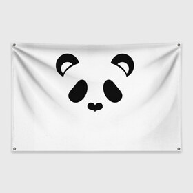 Флаг-баннер с принтом Panda в Белгороде, 100% полиэстер | размер 67 х 109 см, плотность ткани — 95 г/м2; по краям флага есть четыре люверса для крепления | panda | животные | медведь | мишка | панда