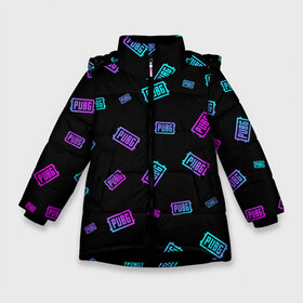 Зимняя куртка для девочек 3D с принтом PUBG ПАБГ в Белгороде, ткань верха — 100% полиэстер; подклад — 100% полиэстер, утеплитель — 100% полиэстер. | длина ниже бедра, удлиненная спинка, воротник стойка и отстегивающийся капюшон. Есть боковые карманы с листочкой на кнопках, утяжки по низу изделия и внутренний карман на молнии. 

Предусмотрены светоотражающий принт на спинке, радужный светоотражающий элемент на пуллере молнии и на резинке для утяжки. | battle | battleground | battlegrounds | game | games | lite | logo | mobile | player | playerunknown | pubg | royale | unknown | анноун | батл | батлграунд | згип | игра | игры | лайт | лого | логотип | логотипы | мобайл | онлайн | пабг | плеер 