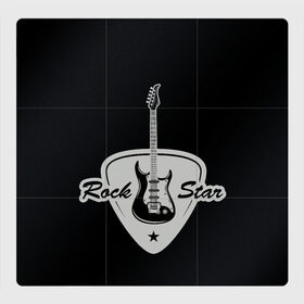 Магнитный плакат 3Х3 с принтом Рок звезда в Белгороде, Полимерный материал с магнитным слоем | 9 деталей размером 9*9 см | гитара | звезда | медиатор | ретро стиль | рок | рок звезда | электрогитара.