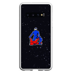 Чехол для Samsung Galaxy S10 с принтом AMONG US space fight в Белгороде, Силикон | Область печати: задняя сторона чехла, без боковых панелей | among us | fall guys | gachimuchi | impostor | space | амонг ас | аниме | гачимучи | игры | космос | осень | эстетика