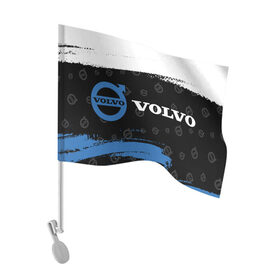Флаг для автомобиля с принтом VOLVO / Вольво в Белгороде, 100% полиэстер | Размер: 30*21 см | auto | logo | moto | symbol | volvo | авто | автомобиль | вольво | гонки | знак | лого | логотип | логотипы | марка | машина | мото | символ | символы