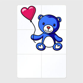 Магнитный плакат 2Х3 с принтом Медвежонок с шариком в Белгороде, Полимерный материал с магнитным слоем | 6 деталей размером 9*9 см | Тематика изображения на принте: bear | love is | teddy | valentines day | валентина | влюбленный | воздушный шарик | девочкам | девушке | игрушка | кукла | лучшая | любимая | люблю | любовь | марта | медведь | медвежата | милый | няшный | плюшевый