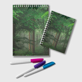Блокнот с принтом Тропический лес в Белгороде, 100% бумага | 48 листов, плотность листов — 60 г/м2, плотность картонной обложки — 250 г/м2. Листы скреплены удобной пружинной спиралью. Цвет линий — светло-серый
 | деревья | джунгли | зеленый лес | зелень | лес | тропики | тропический лес