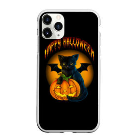 Чехол для iPhone 11 Pro Max матовый с принтом Хэллоуин в Белгороде, Силикон |  | Тематика изображения на принте: halloween | happy | happy halloween | вампир | зубы | луна | полнолуние | праздник | праздник хэллоуин | тыква | хэллоуин