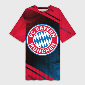 Платье-футболка 3D с принтом FC BAYERN   БАВАРИЯ в Белгороде,  |  | bayern | club | fc | footbal | logo | бавария | знак | клуб | лого | логотип | логотипы | символ | символы | форма | футбол | футбольная | футбольный