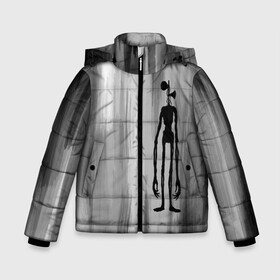 Зимняя куртка для мальчиков 3D с принтом Сиреноголовый в Белгороде, ткань верха — 100% полиэстер; подклад — 100% полиэстер, утеплитель — 100% полиэстер | длина ниже бедра, удлиненная спинка, воротник стойка и отстегивающийся капюшон. Есть боковые карманы с листочкой на кнопках, утяжки по низу изделия и внутренний карман на молнии. 

Предусмотрены светоотражающий принт на спинке, радужный светоотражающий элемент на пуллере молнии и на резинке для утяжки | horror | siren head | zombie | великан | гигант | гуманоид | демон | зверь | зомби | инопланетянин | кости | мистика | монстр | нло | пришелец | сирена | сиреноголовый | скелет | страшный | существа | титан | триллер