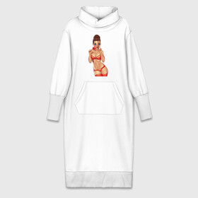 Платье удлиненное хлопок с принтом Сексуальная девушка с леденцом в Белгороде,  |  | girl | бестия | девушка | леденец | рыжая | сердечко | сосачка