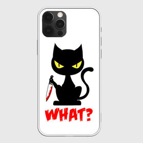 Чехол для iPhone 12 Pro Max с принтом What Cat в Белгороде, Силикон |  | cat | cats | halloween | what | кот | котенок | коты | котяра | кошак | кошка | нож | пушистый | хэллоуин | что