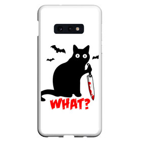 Чехол для Samsung S10E с принтом What Cat (Halloween) в Белгороде, Силикон | Область печати: задняя сторона чехла, без боковых панелей | 