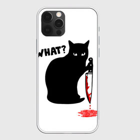 Чехол для iPhone 12 Pro Max с принтом What Cat в Белгороде, Силикон |  | cat | cats | halloween | what | кот | котенок | коты | котяра | кошак | кошка | нож | пушистый | хэллоуин | что